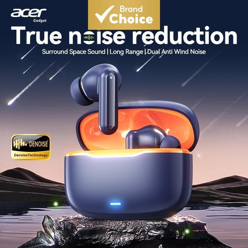 Fone de Ouvido Bluetooth Acer OHR618, Fones de Ouvido Sem Fio ANC, Fones de Ouvido TWS com Cancelamento de Ruído Hi-Fi