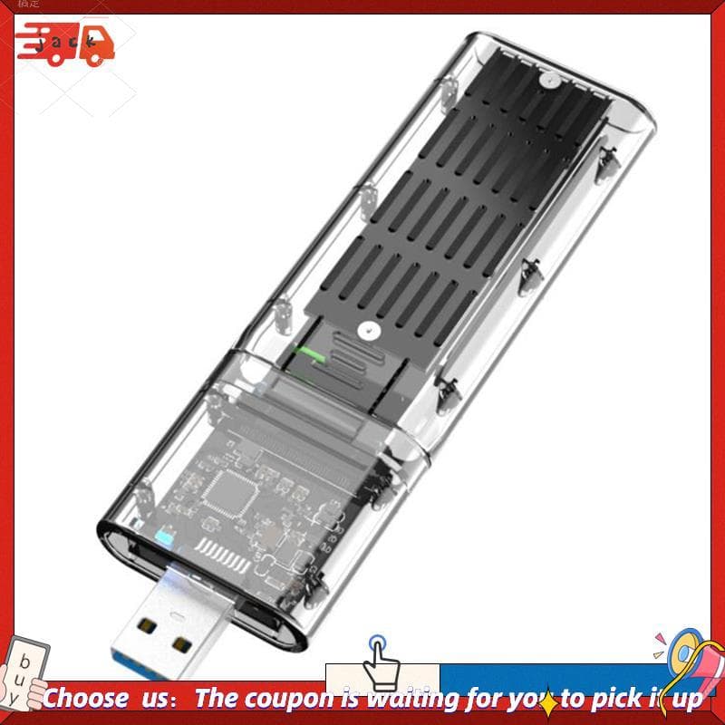Gabinete Externo M . 2 NGFF SATA SSD De Alta Velocidade USB3.0 Gen1 5Gb/S Transparente Capa De Disco Rígido Para PC
