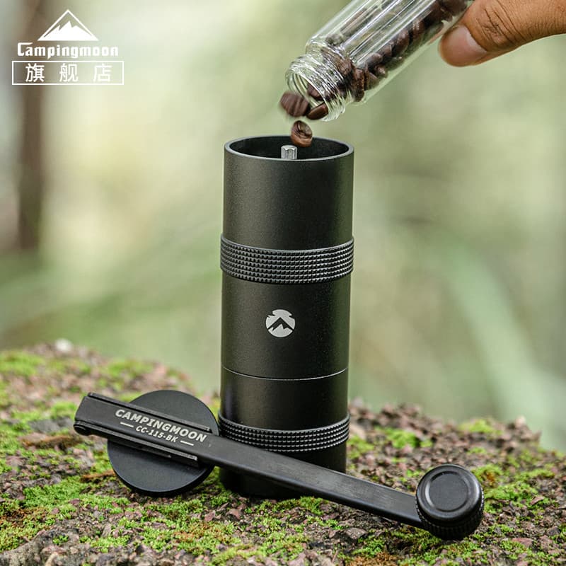CAMPINGMOON Coman Tanque Portátil de Grão de Café Enegrecido Liga de Alumínio Café em Pó Selado Moedor Tanque de Armazen