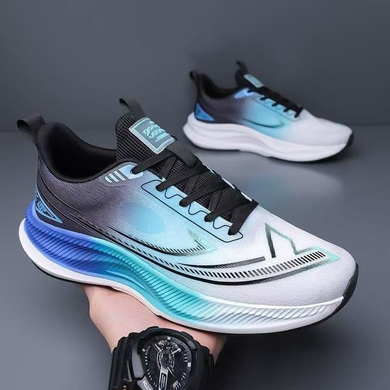 Tênis de corrida masculino respirável sapatos esportivos casuais tênis de corrida moda
