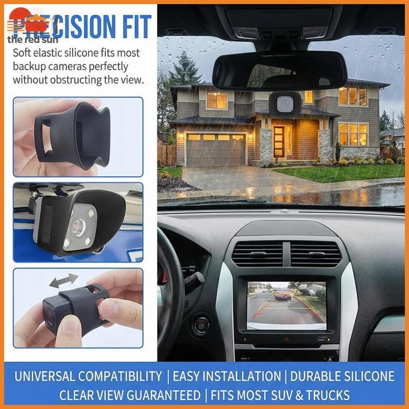 TSBR Carro Baup Câmera Chuva Escudo Protetor De Silicone Universal À Prova Dwaterproof Água Lente Visão Traseira Capa Pa