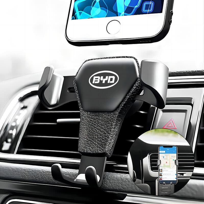 Suporte de celular para carro, tipo fivela universal para saída de ar, com sensor de gravidade, para BYD Atto 3 Yuan Son