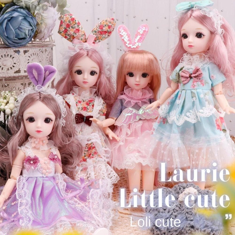 AMWOO 30CM 23 Bonecas Articuladas Móveis , Conjunto Completo De Olhos Marrons DIY 1/6 Boneca BJD , 23 Brinquedos De Meni