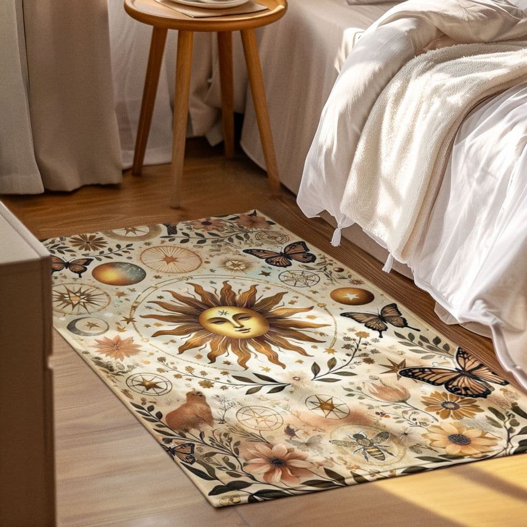 Tapete Sala Quarto Grande 118x70cm Decoração Antiderrapante Macio Aesthetic