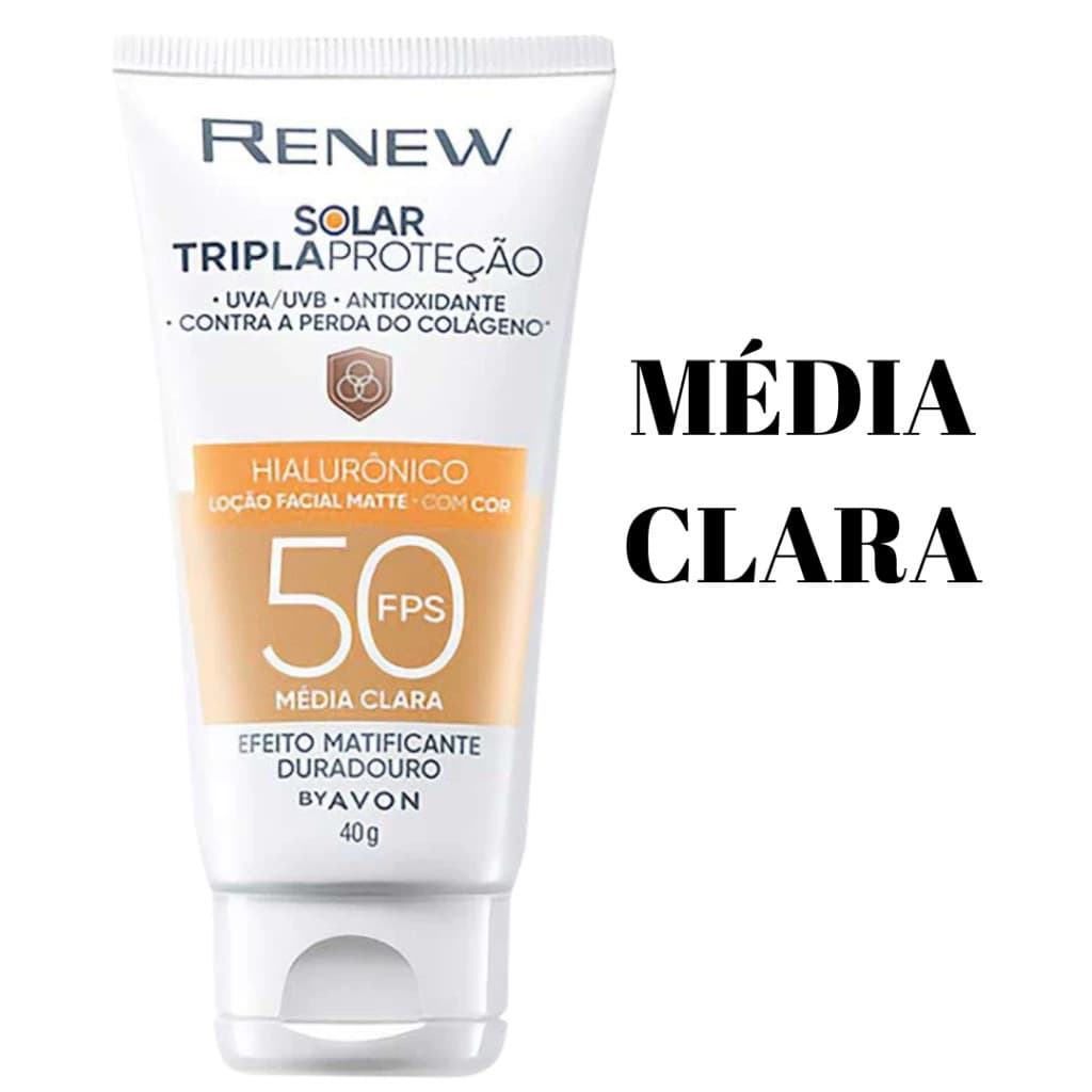 Protetor Solar Facial Colorido Avon Renew (Médio Claro) 40g
