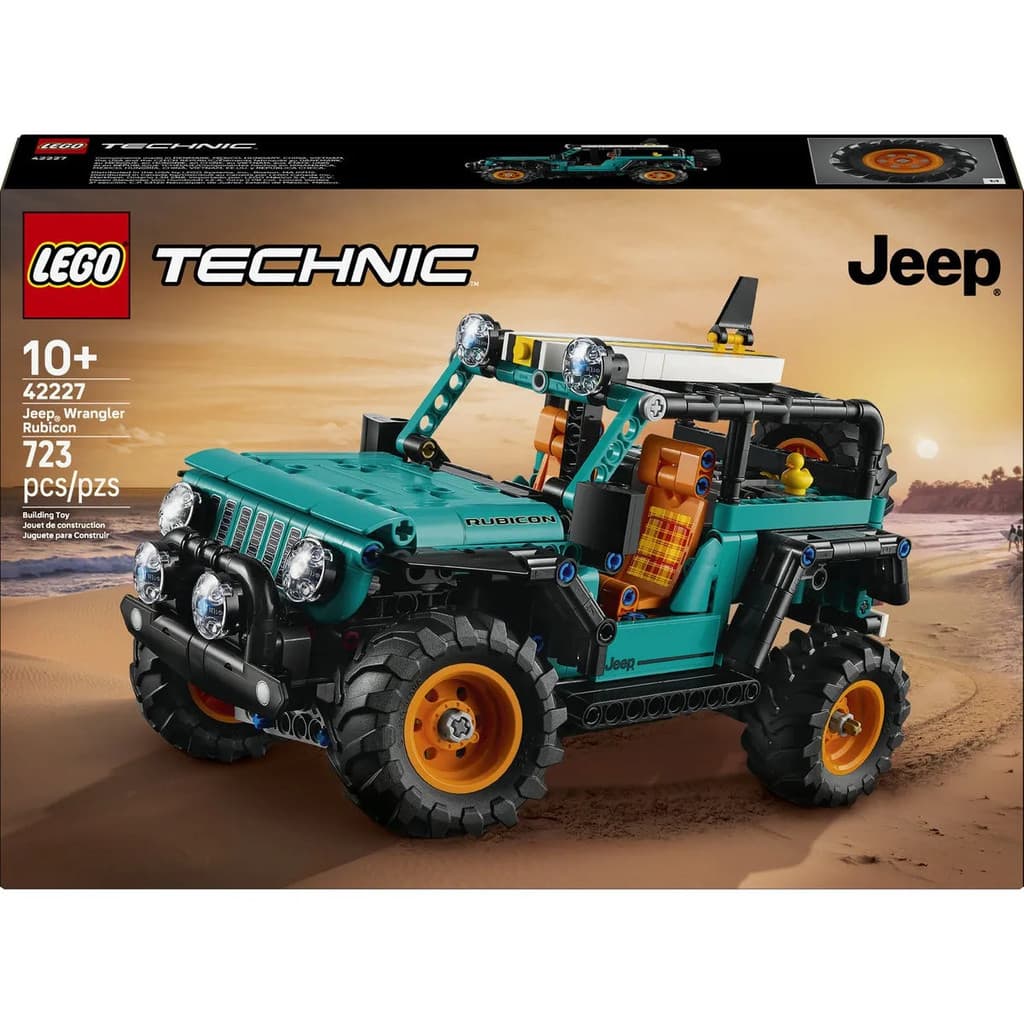LEGO Technic 42227 Jeep Wrangler Rubicon 723 Peças SUV Off-Road para Montar, Explorar e Colecionar