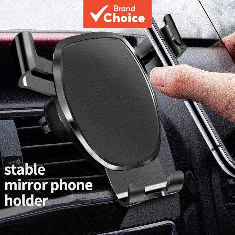 Suporte de Celular para Carro Saimili com Sensor de Gravidade, Saída de Ar, Metal Maciço, Minimalista Fosco