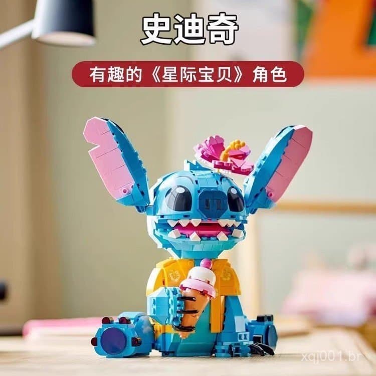 Compatível com o brinquedo de blocos de montar LEGO 43249 da série Disney, figura do Stitch.