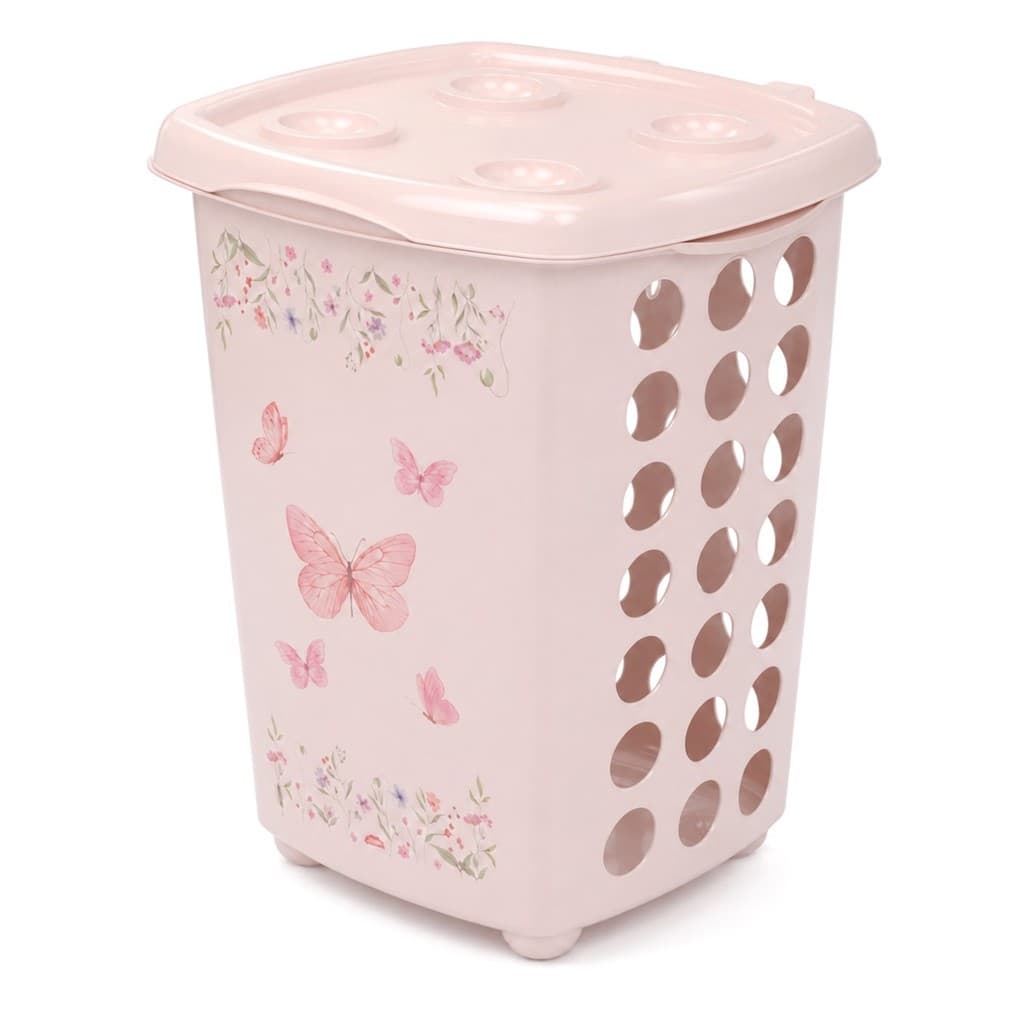Cesto Organizador Borboletas 38 Litros Para Quarto Banheiro Brinquedoteca E Roupas - Plasútil