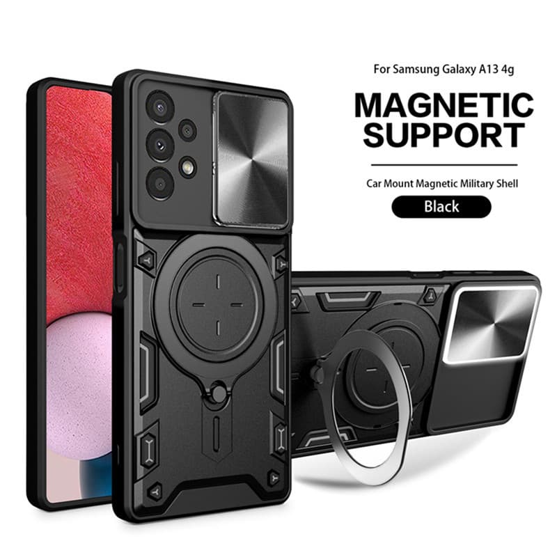 Para Samsung Galaxy A13 4G Câmera Do Carro Atmosfera Lâmpada Capa Traseira Suporte Armadura Caso À Prova De Choque Prote