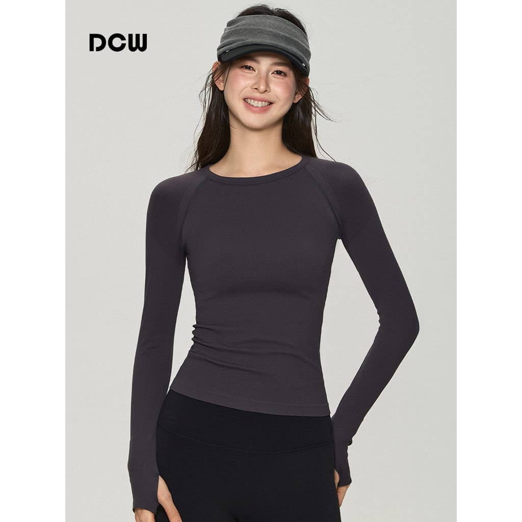 DCW Pilates Yoga roupas de manga comprida feminino magro olhar roupas de Fitness camisa de fundo correndo treinamento es
