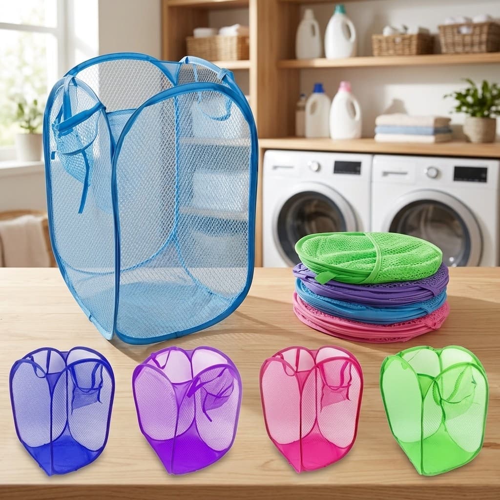 Cesto para Roupa e Brinquedos Dobrável Organizador Multiuso para Casa Banheiro