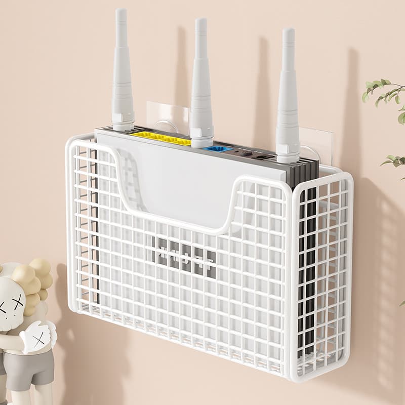 Rack de colocação de roteador japonês não machuca a parede suporte de prateleira wi-fi conjunto de suporte de adesivo de