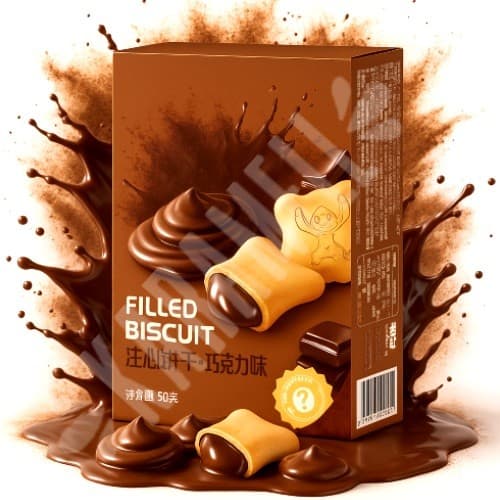 Biscoito Filled Biscuit Chocolate Stitch - Importado 