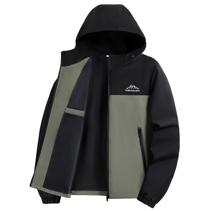Primavera outono jaqueta masculina Casual com capuz jaqueta masculina à prova de vento jaqueta impermeável All-Match fin