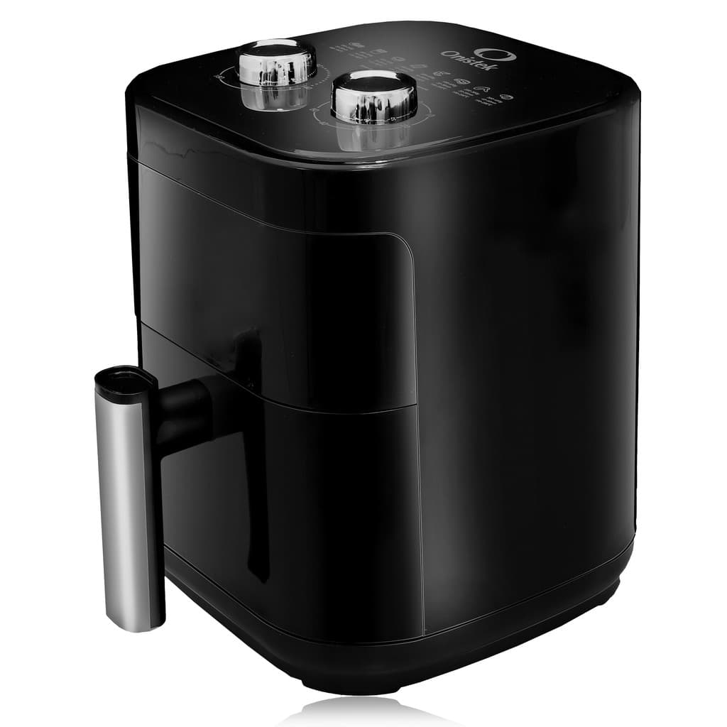 Airfryer Fritadeira Com Visor De Preparo Eletríca Sem Óleo 3L 1200W Preto Brilhante Timer Análogico110V/220V Asa Frita