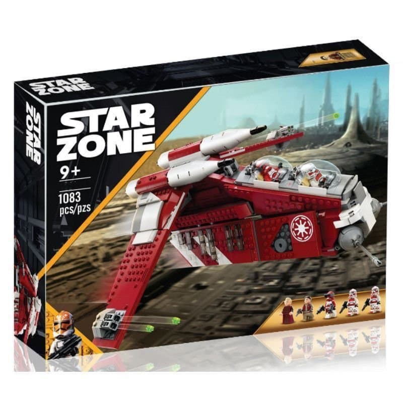 1083 peças compatíveis com Lego Star Wars, blocos de montar do Gunship dos guardas de Coruscant, brinquedo educativo par