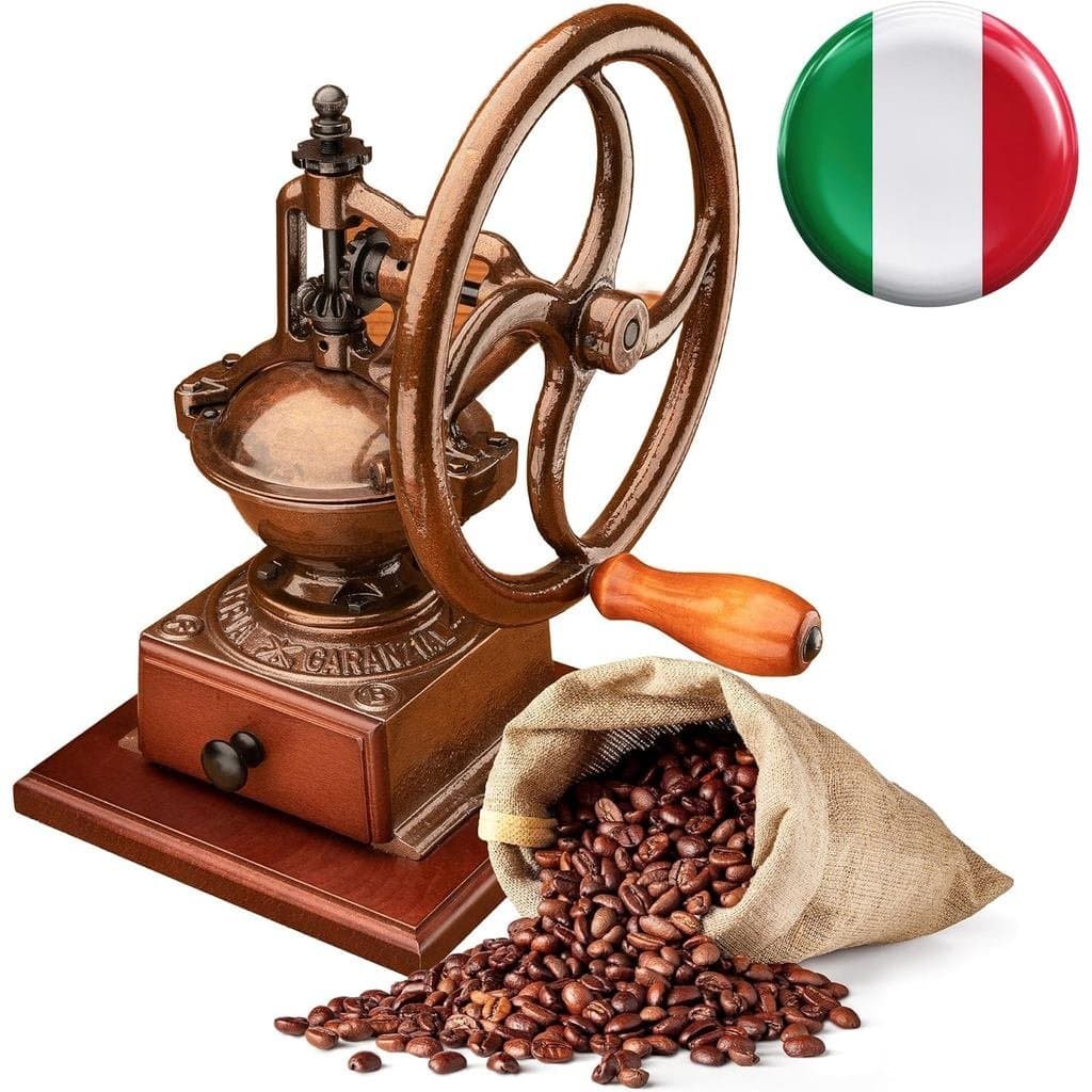 Moedor de Café Manual - Moedor de Grãos de Café em Ferro Fundido Pesado com Configurações de Moagem Ajustáveis, Manivela