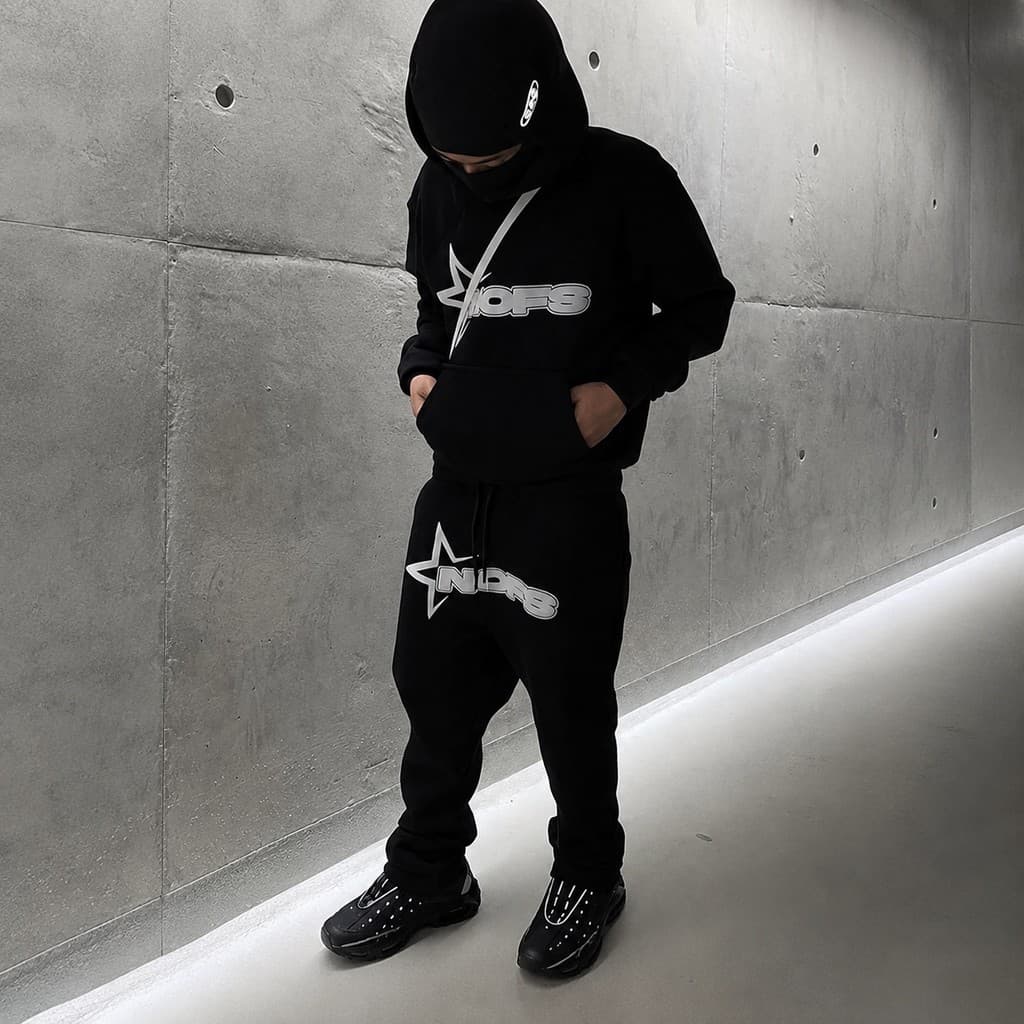 Conjunto Blusa de Frio Moletom Canguru e Calça NOFS Unissex Streetwear Casual Flanelado Confortável