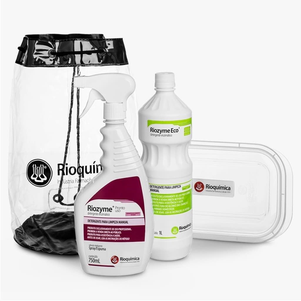 Detergente Enzimático Riozyme Eco Kit + Embalagem P/ Pré Lavagem