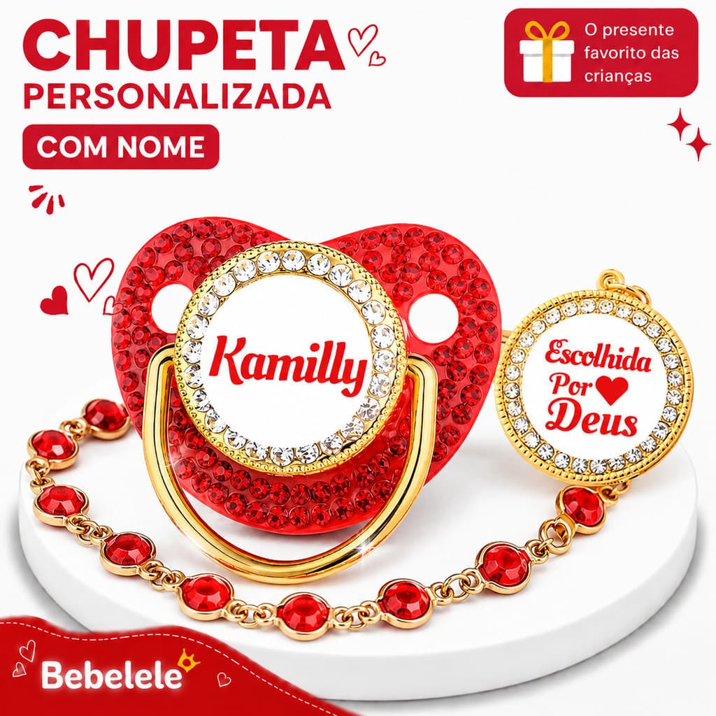Chupeta ortodôntica para bebê, personalizada com o nome do bebê, chupeta de silicone BPA Free &ON9O