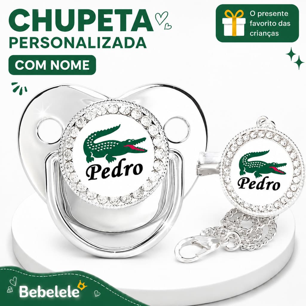 Chupeta de bebê personalizada, pode projetar nome do bebê,presente de aniversário& LLG0