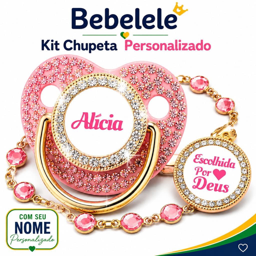 Chupeta para Bebês com Nome Personalizado, Chupeta de Silicone Livre de BPA &Z0QH