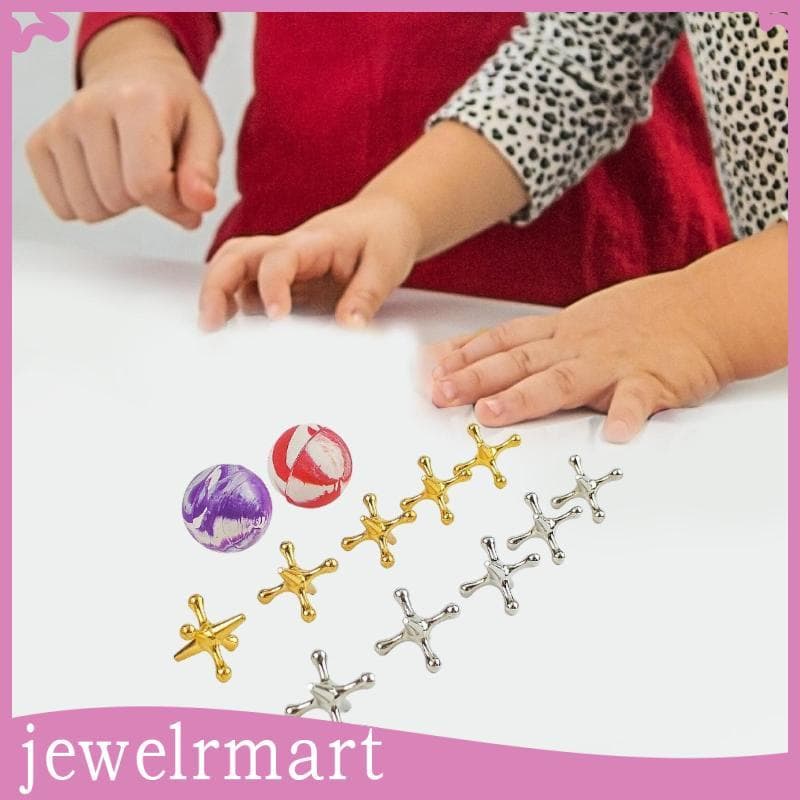 [Jewelrmart] Jogo De Jacks Com Bola , Jogos De Tabuleiro Divertidos Para Crianças Em Família , Meias Noturnas , Enchimen