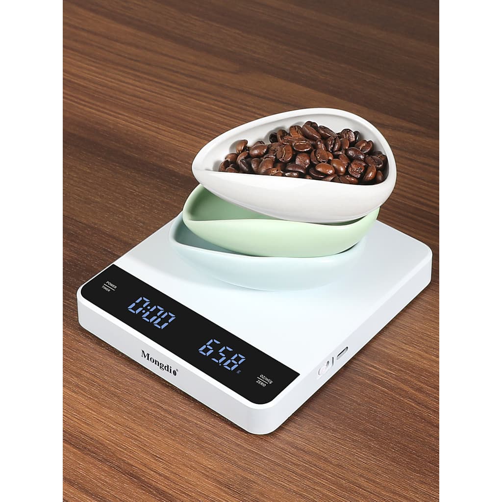 Mongdio escala de grãos de café placa de feijão cerâmica fabricado à mão café italiano pesando recipiente de café Sub-em