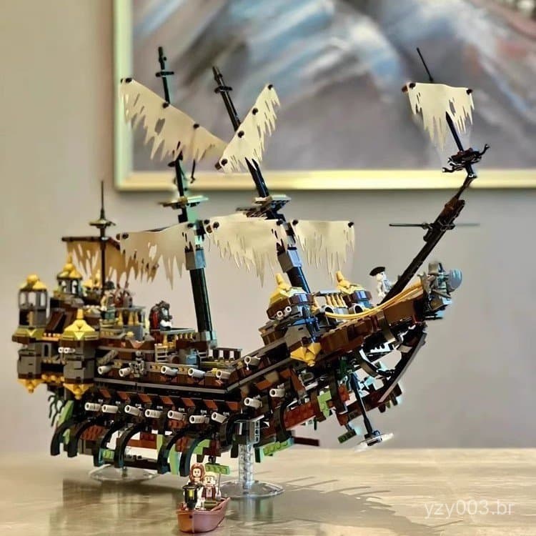 Novo produto em estoque compatível com Lego 10680 Silent Mary Piratas do Caribe, brinquedo de blocos de montar com pérol