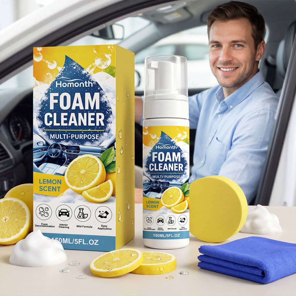 Kit De Limpeza De Espuma Multiuso 150ml , Toalha De Esponja , Removedor De Manchas De Assento De Couro De Carro , Aroma 