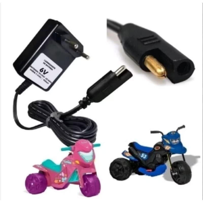 Fonte Carregador 6v 900ma Para Moto Elétrica Bandeirantes