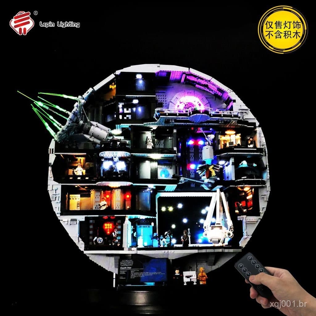 A iluminação LP Building Block é adequada para o brinquedo de blocos de montar LEGO 75419 Star Wars Death Star com contr
