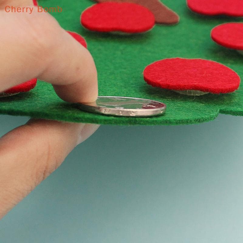 (Bomba De Cereja) Árvore Brinquedo Educativo Não Tecido Crianças Quebra-Cabeça Artesanal DIY Brinquedos Matemáticos Novo