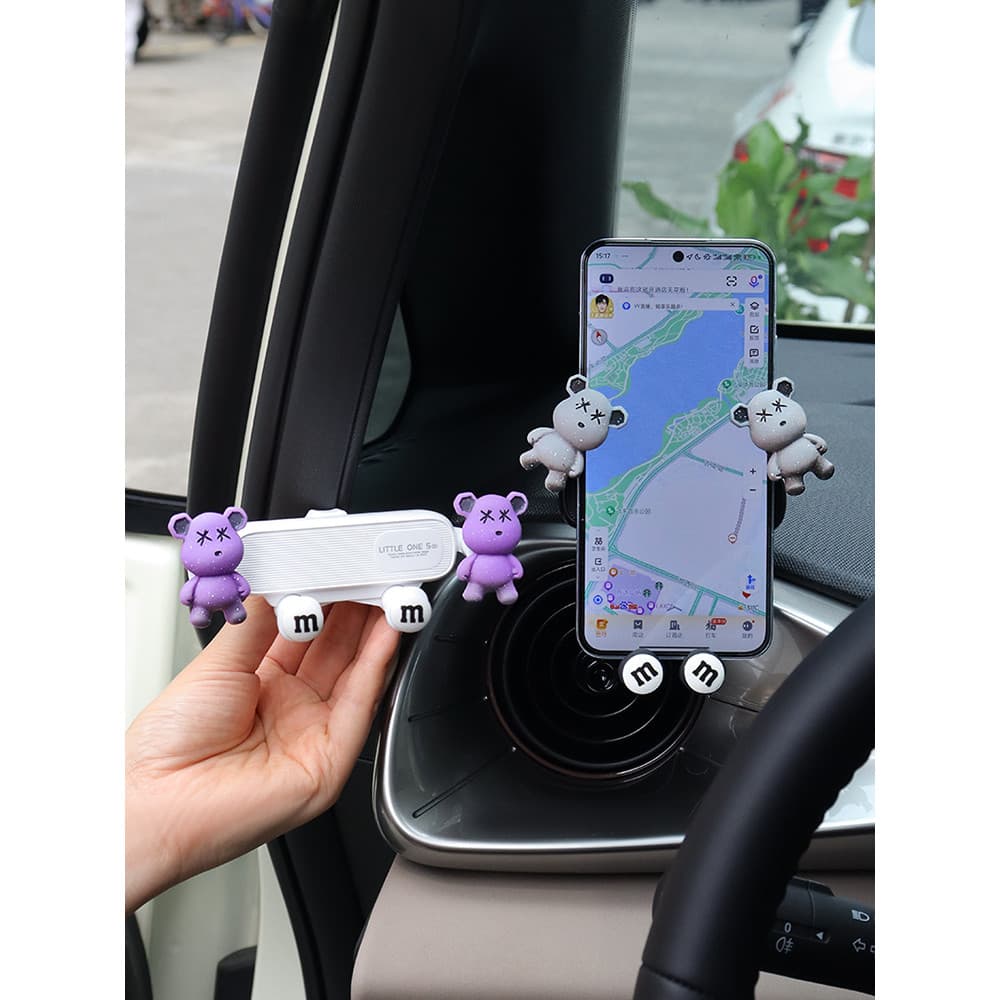 Bonito urso violento resina suporte do telefone painel do carro golfinho dedicado suporte do telefone do carro saída de 