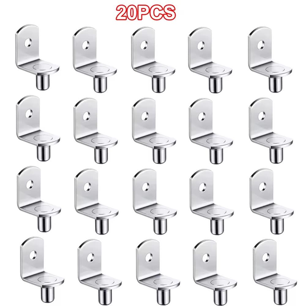 10/20 Pçs Suportes De Prateleira Suporte Studs Pegs 5mm Metal Pino Prateleiras Separador Móveis Montagem Na Parede Para 