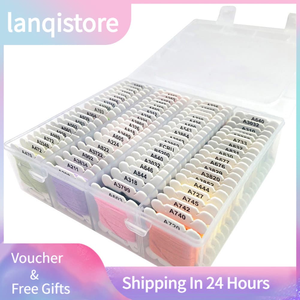 Lanqistore Linha de bordar OEBUAFI fio de algodão de 80 cores para ponto cruz