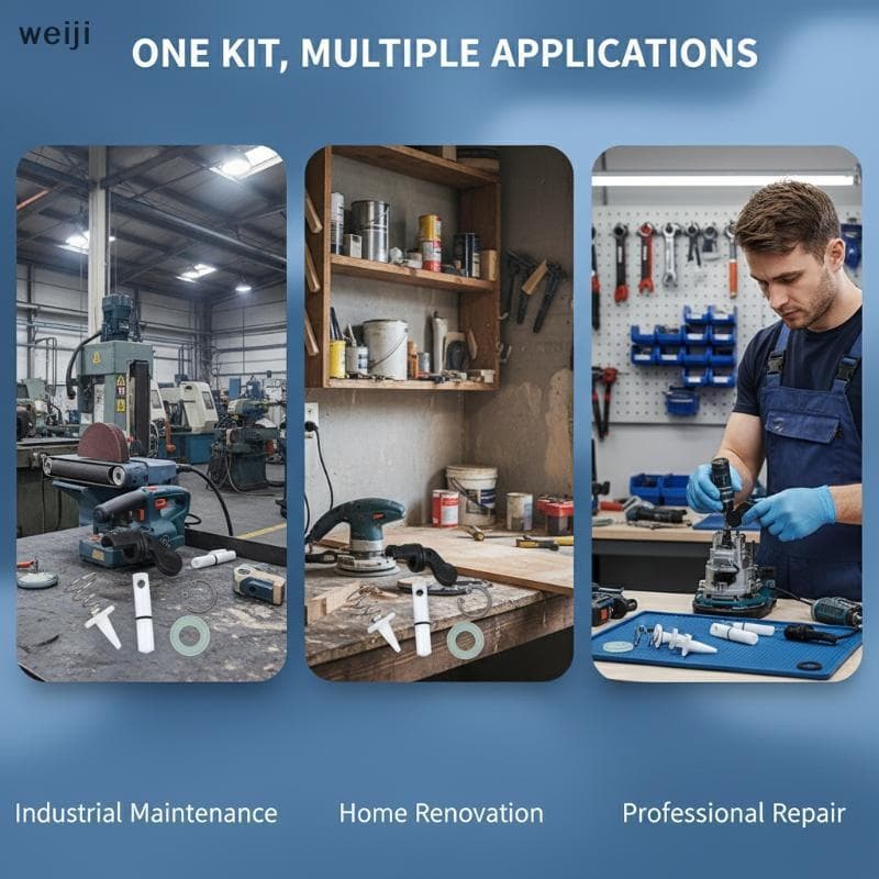 [weiji] Kit Completo De Peças Sobressalentes Para Ferramentas Pneumáticas , Rotor , Palheta , Rolamento De Chave , Bucha