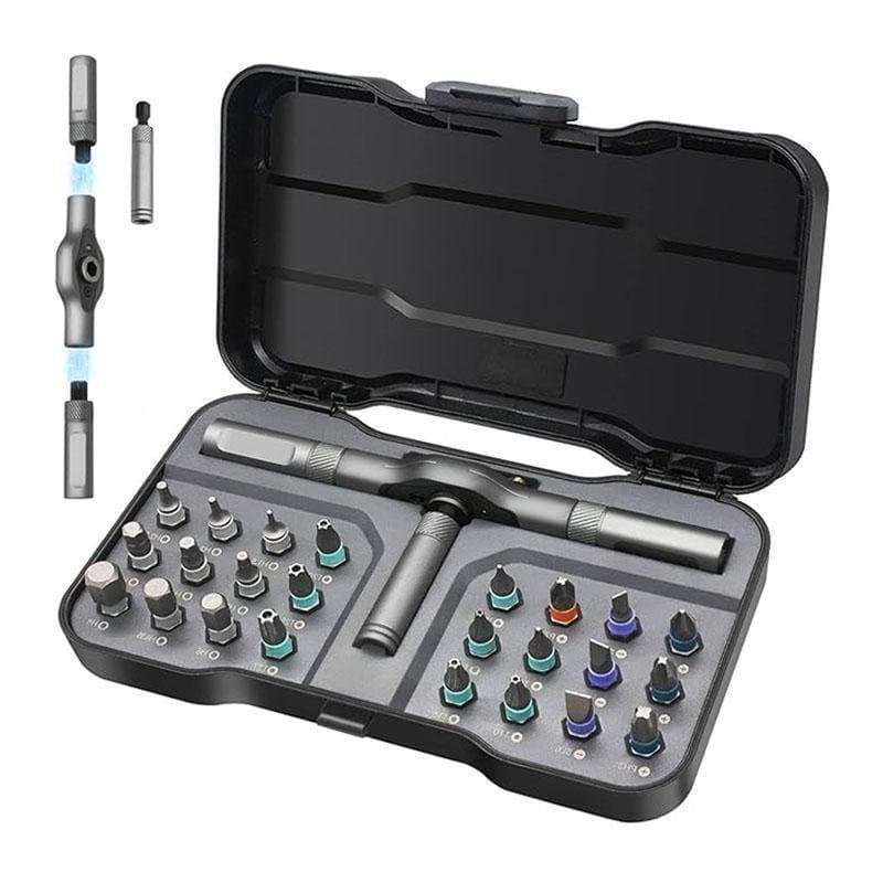 Conjunto de Chaves de Fenda SEESE 24 em 1, Chave de Fenda Magnética e Ferramenta de Catraca, Caixa de Ferramentas Compac