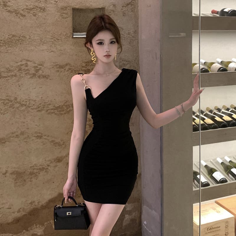 Vestido de cintura estreita estilo desejo puro vestido versão coreana vestido Skinny roupas femininas atacado sudeste as