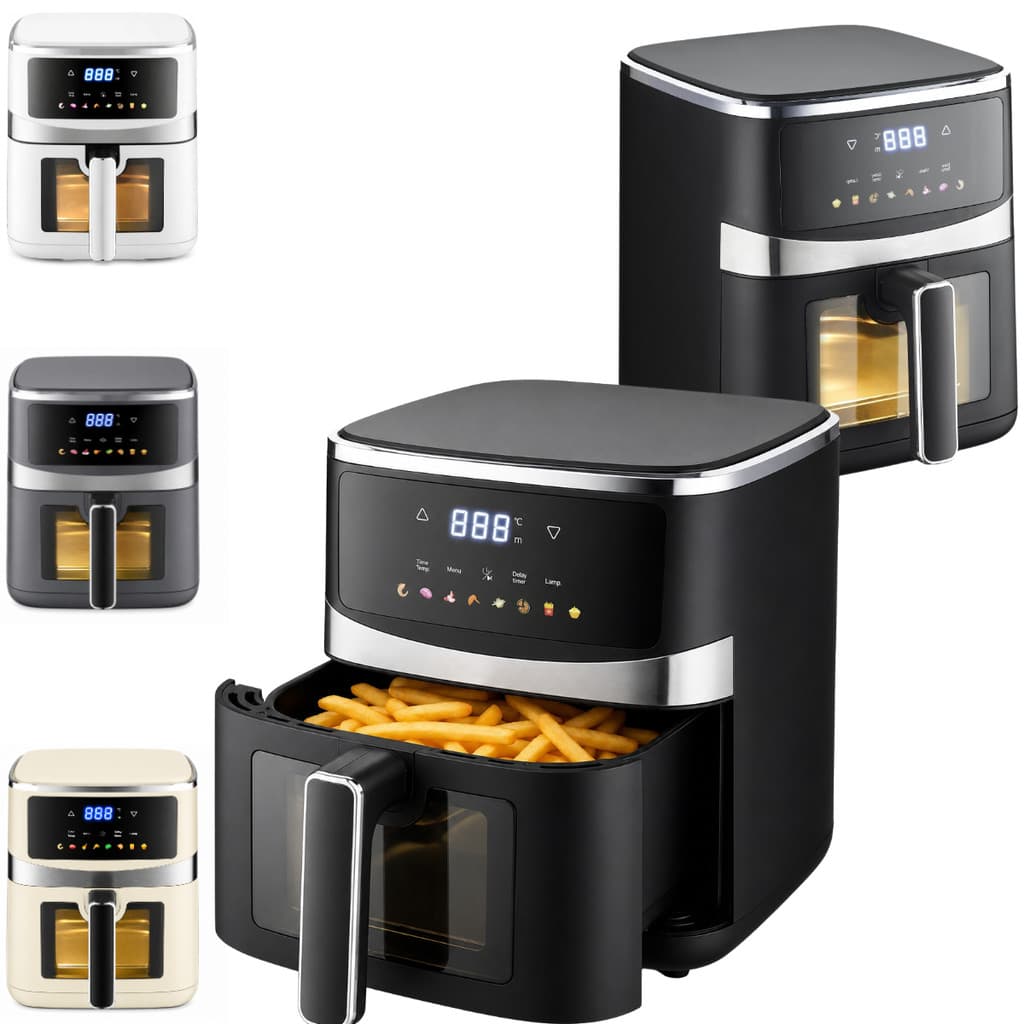 Fritadeira Elétrica Air Fryer 5 Litros Digital Touch Screen Visor Transparente 1500W 127V