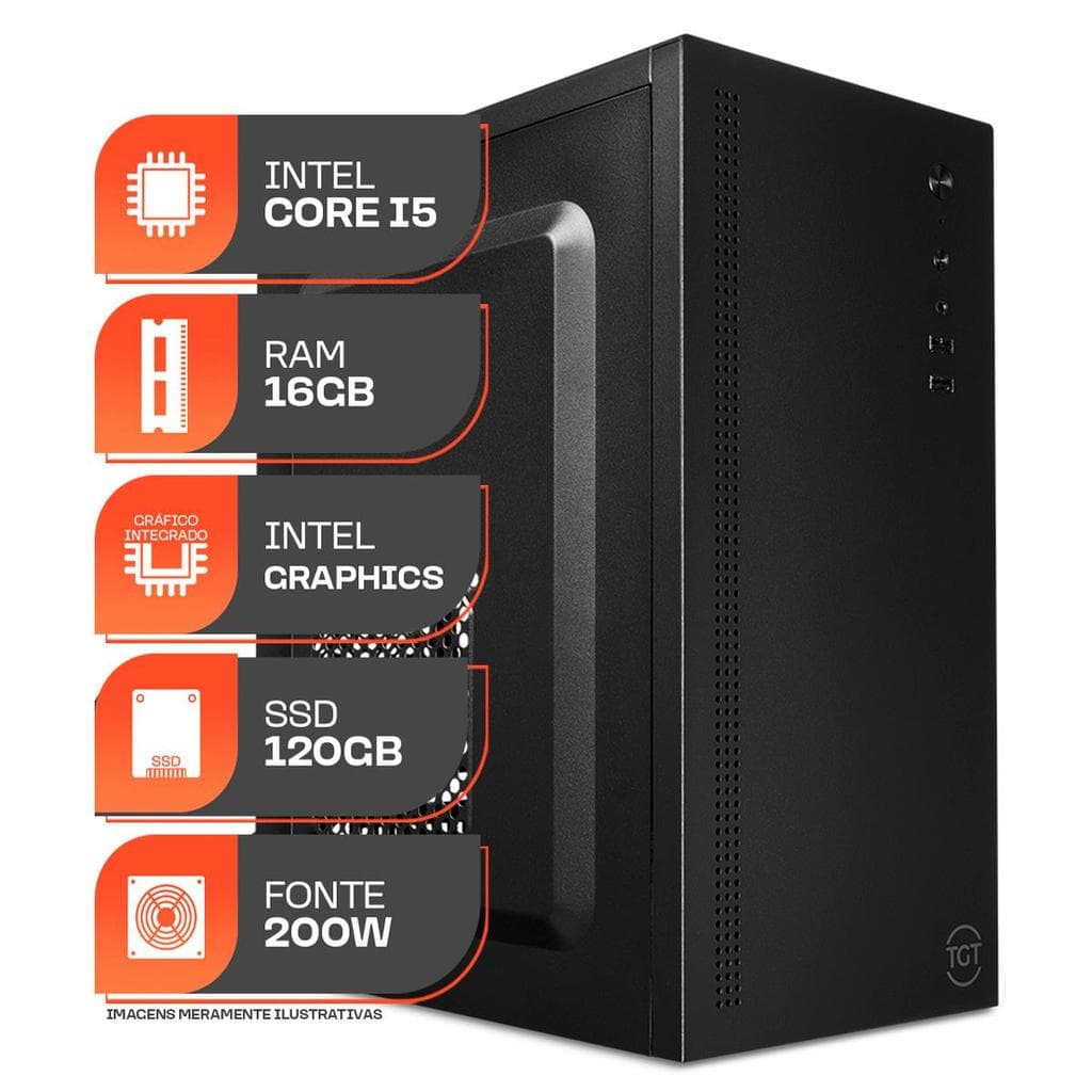 PC Home Essential S, Intel Core I5, 16GB DE RAM, SSD 120GB