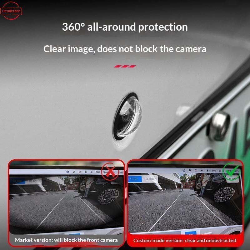 OZTH Protetor Universal De Lente De Câmera Para Carro , 2 Peças , Visão Traseira , Capa À Prova D'água Dirigir , Estacio