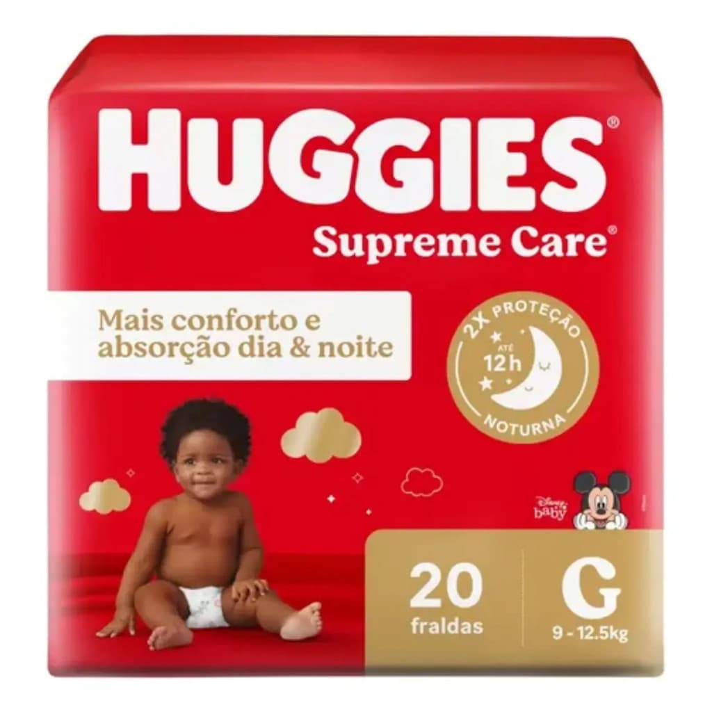 Fraldas Descartáveis Huggies Supreme Care G 20 Unidades