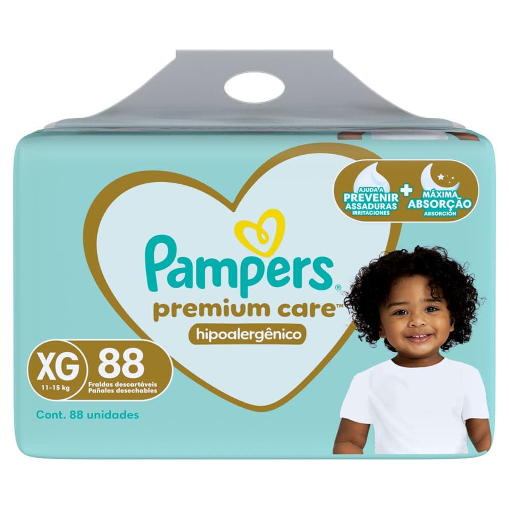 Fralda Descartável Pampers Premium Care Max XG 88 Unidades