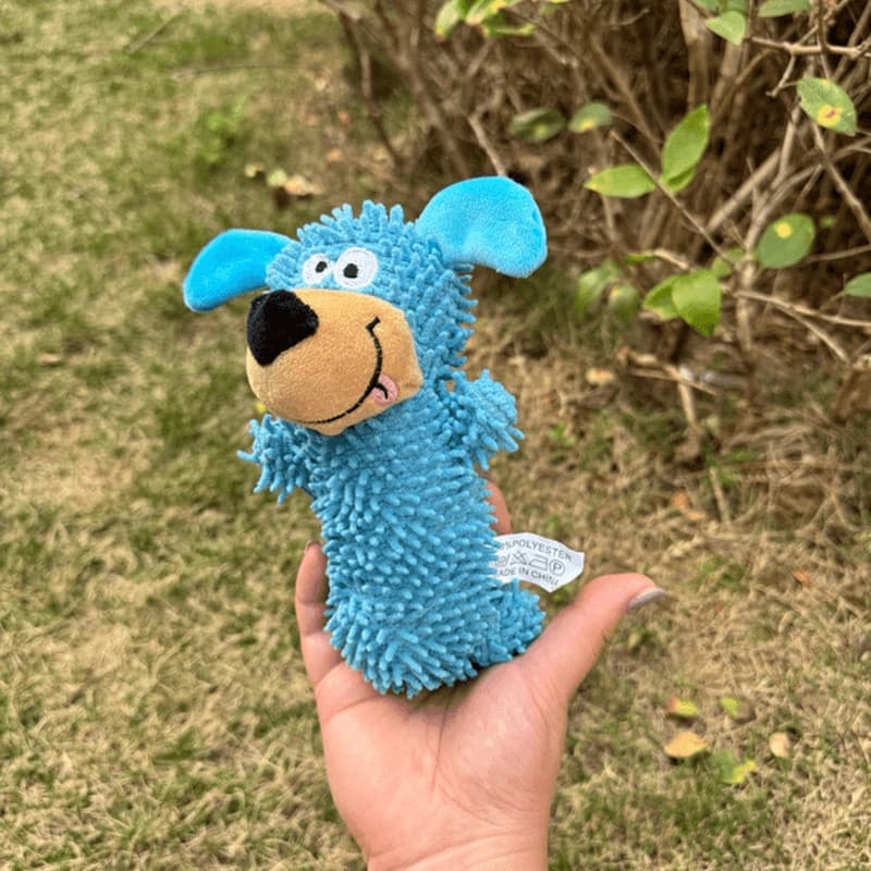 Brinquedo para cachorro fofo voz Molar limpeza de dentes interativo acompanhando cachorro pelúcia esfregão brinquedo par