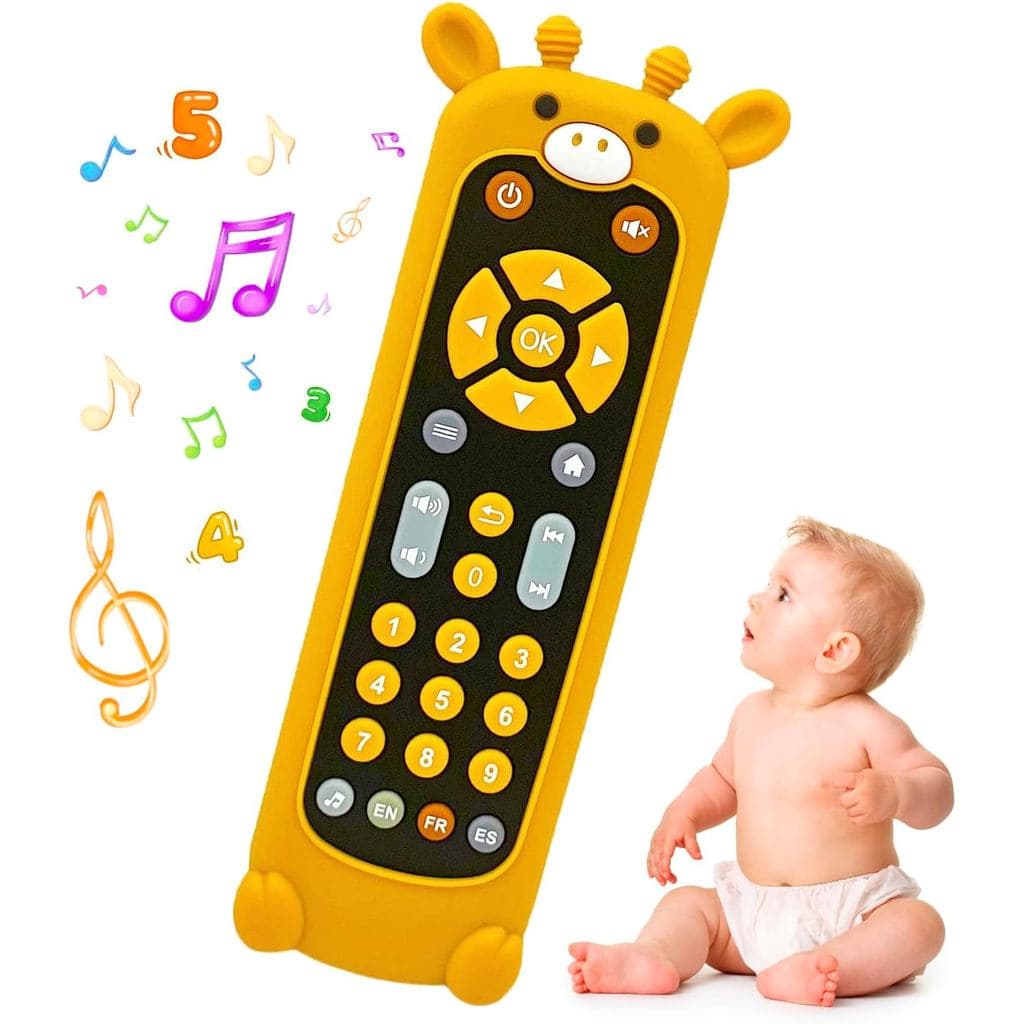 Brinquedo de Controle Remoto para Bebês com Música e Luz - Controle Remoto Portátil - Brinquedos Educativos para Criança