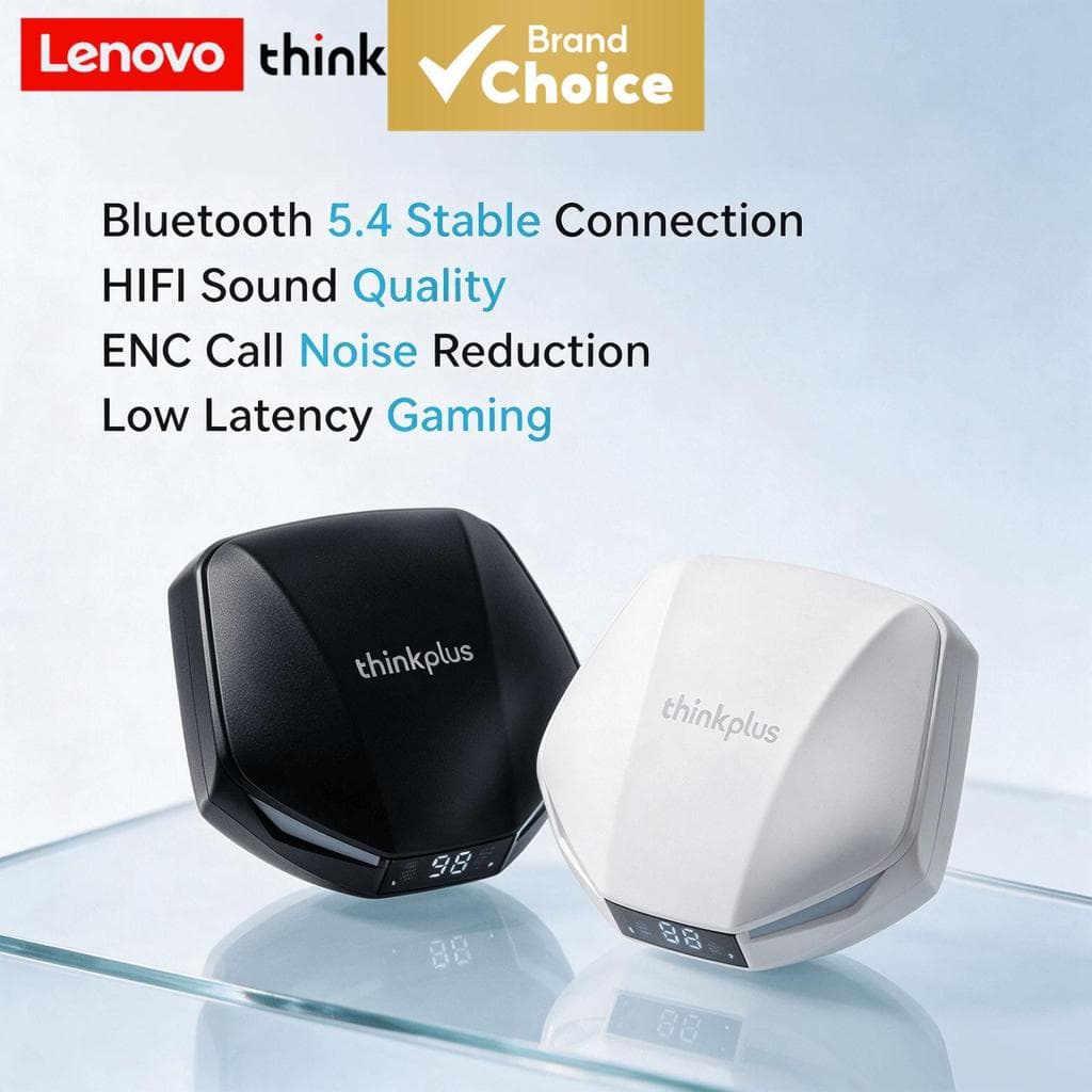 Fones de Ouvido Lenovo XT53 - Fones de Ouvido Bluetooth Sem Fio, Fones de Ouvido para Jogos com Baixa Latência, Headsets