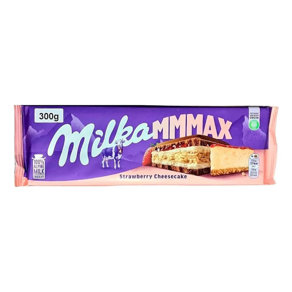 Chocolate Milka Sabor Morango Cheesecake 300g Importado Premium Cremoso