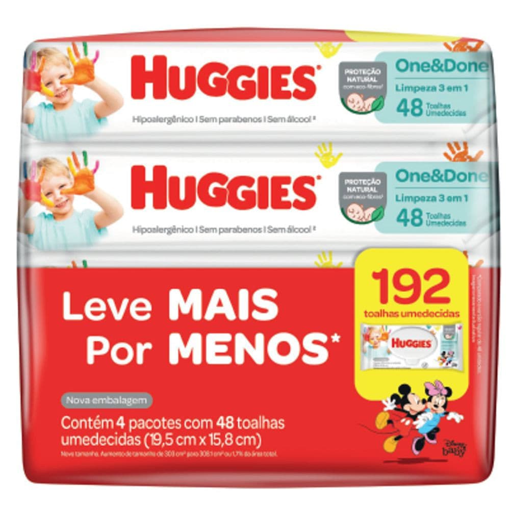 Lenço Umedecido Huggies One e Done